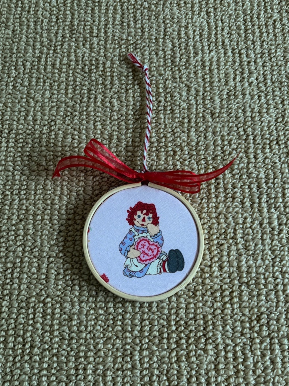 Raggedy Ann Themed Christmas Tree Ornament